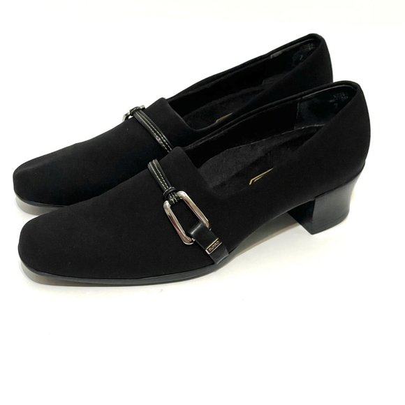 NWOB Munro American Cindi Black Work/Dress Pump Block Heel Shoe 7N - Picture 3 of 9